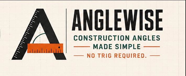 AngleWise logo — a carpenter's square forming the letter A