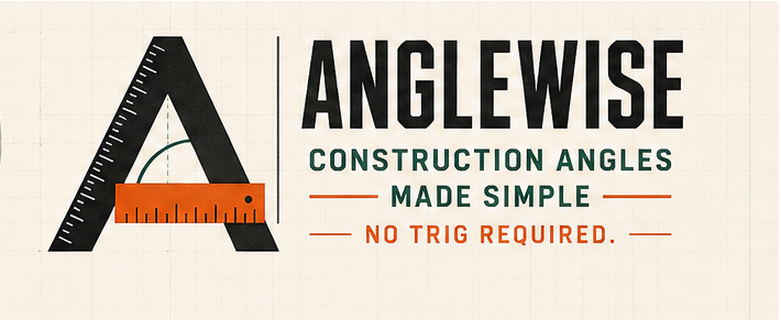 AngleWise logo — a carpenter's square forming the letter A